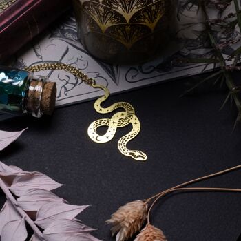 collier pendentif serpent en laiton 3