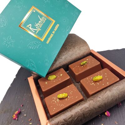 Ritonka Knafeh Chocolate - PISTACHIO mit echtem Gold (Dubai Schokolade) 🍫 200g