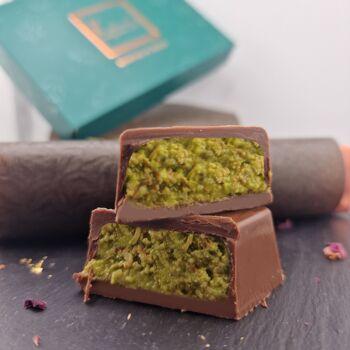 Ritonka Knafeh Chocolate - PISTACHE avec de l'or véritable (chocolat de Dubaï) 🍫 200g 2