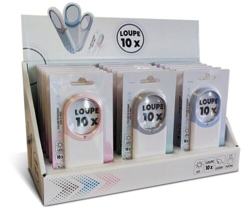 DISPLAY 18 EX LOUPES DE LECTURE LED PREMIUM (3 MODELES / 6 EX)
