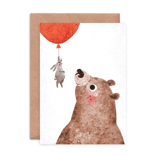 Bear & Bunny Floating Greeting Card