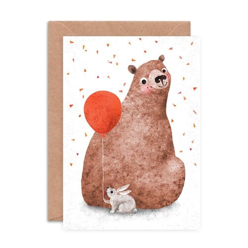 Bear & Bunny Hiding Greeting Card