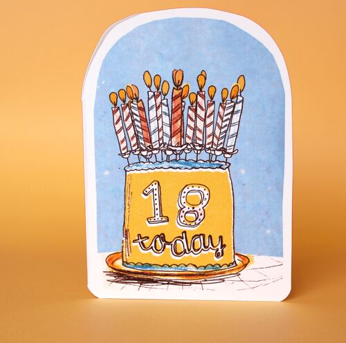 Eighteen Today Birthday Candles Card