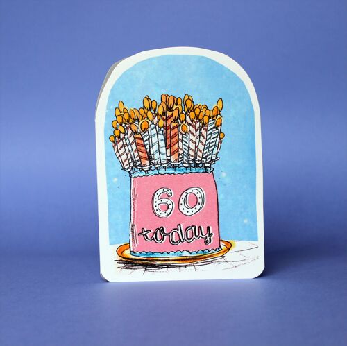 Sixty Today Birthday Candles Card