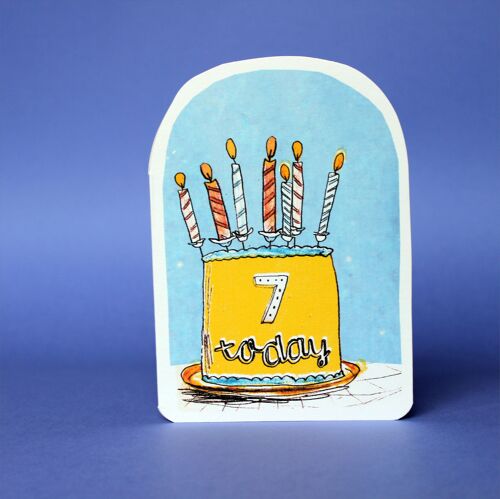 Seven Today Birthday Candles Card