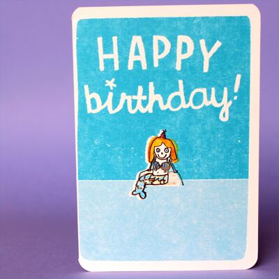 Alles Gute zum Geburtstag Meerjungfrau Karte