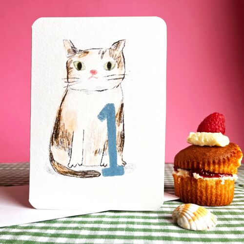 One Today Cat Birthday Card