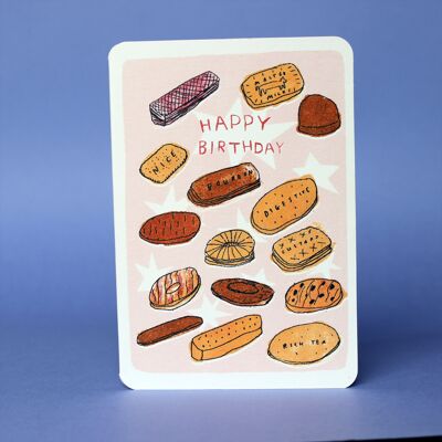 Carte de biscuits d'anniversaire