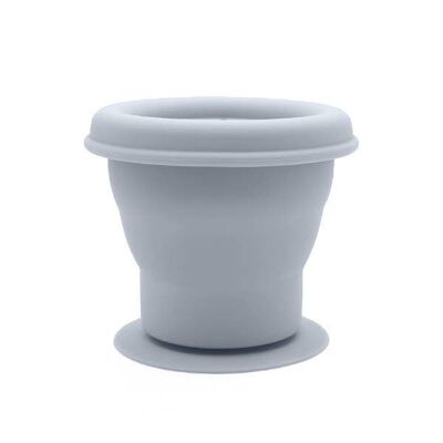 Snackpot in silicone grigio argento