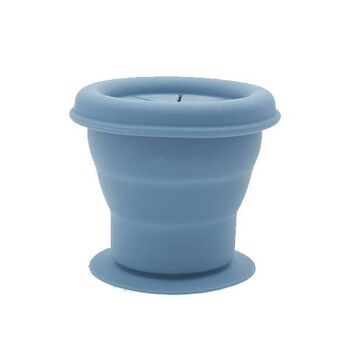 Snackpot silicone pierre bleu 1