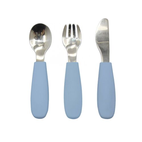 Cutlery silicone-steel stone blue