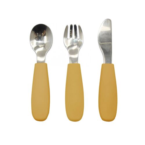 Cutlery silicone-steel ochre