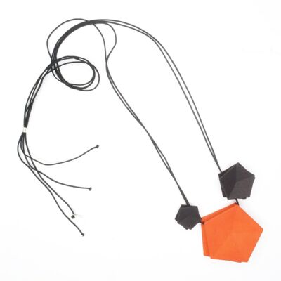 Vertigo Halskette 3 Elementi Nero / Mandarino