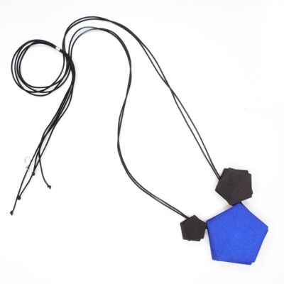Vertigo 3 Element Halskette Blue / Black