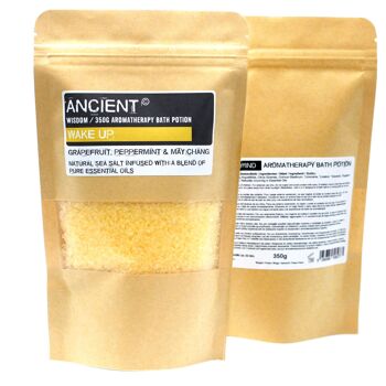 ABPC-05 - Potion de bain d'aromathérapie en sac kraft 350g - Réveil - Vendu en 5x unité/s par extérieur 1