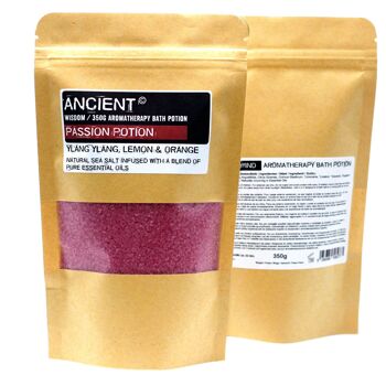 ABPC-04 - Potion de Bain Aromathérapie en Sachet Kraft 350g - Passion - Vendu en 5x unité/s par extérieur 1