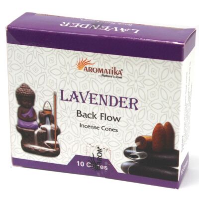 AromaBF-01 - Aromatica Backflow Räucherkegel - Lavendel - Verkauft in 12x Einheit/s pro Außenhülle