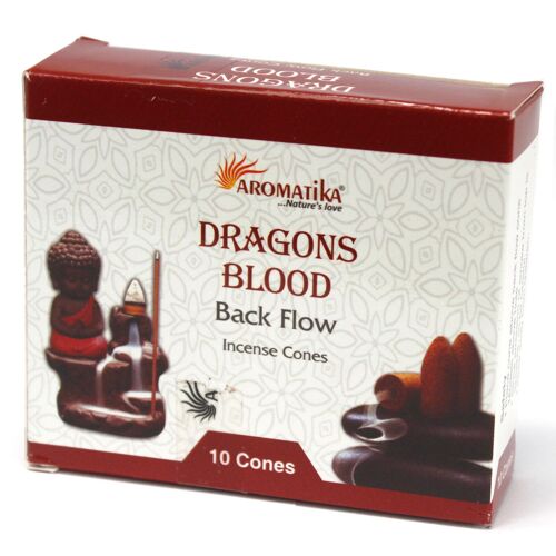 AromaBF-08 - Aromatica Backflow Incense Cones - Dragon's Blood - Sold in 12x unit/s per outer