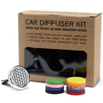 AromaC-03 - Kit Diffuseur Voiture - Fleur de Vie - 30mm - Vendu en 1x unité/s par extérieur 2