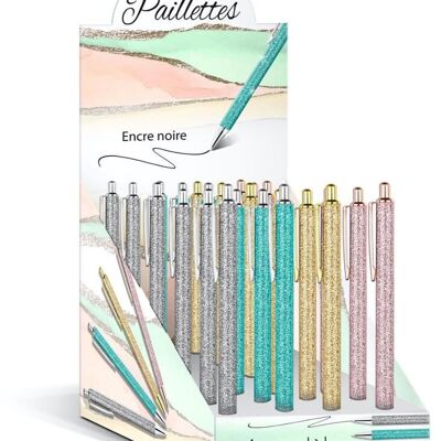 DISPLAY 24 PLUMAS CON BRILLO