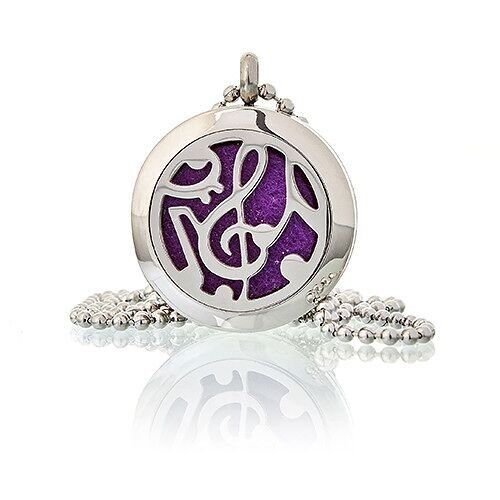 AromaJ-03 - Aromatherapy Jewellery Necklace - Music Notes 25mm - Sold in 1x unit/s per outer