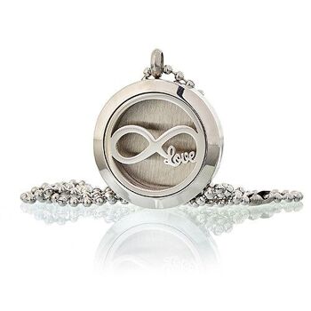 AromaJ-05 - Collier Bijoux Aromathérapie - Infinity Love 25mm - Vendu en 1x unité/s par extérieur 2