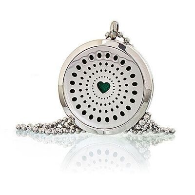 AromaJ-13 - Collar de joyería de aromaterapia - Corazón de diamantes 30 mm - Vendido en 1x unidad/s por exterior