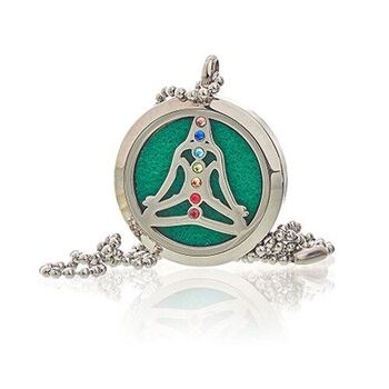 AromaJ-17 - Collier de bijoux d'aromathérapie - Yoga Chakra - 30mm - Vendu en 1x unité/s par extérieur 1