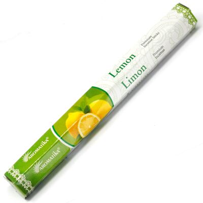 ARomi-04 – Aromatica Premium Räucherstäbchen – Zitrone – Verkauft in 6x Einheit/en pro Hülle