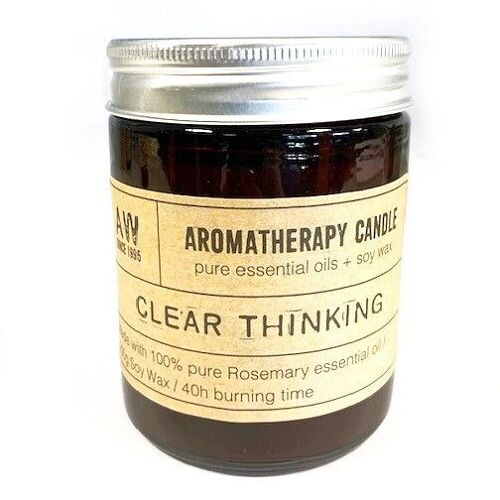 ASC-02 - Aromatherapy Soy Candle 200g - Clear Thinking - Sold in 1x unit/s per outer