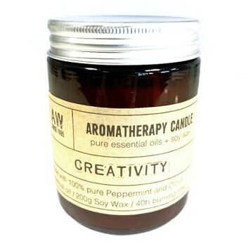 ASC-03 - Bougie de soja aromathérapie 200g - Créativité - Vendue en 1x unité/s par extérieur 1