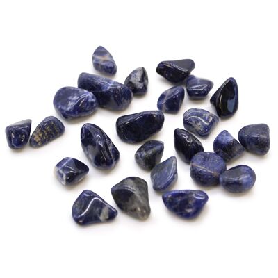 ATumbleS-15 - Small African Tumble Stones - Sodalite - Pure Blue - Vendido en 24x unidad/es por exterior