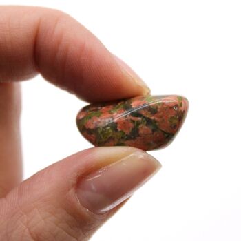 ATumbleS-11 - Petites pierres africaines - Unakite - Vendu en 24x unité/s par extérieur 2