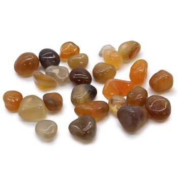 ATumbleS-16 - Petites pierres de culbutage africaines - Agate cornaline - Mozambique - Vendu en 24x unité/s par extérieur 1