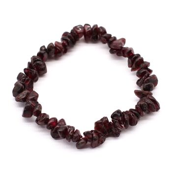 AWCB-07 - Bracelet Chipstone - Blood Garnet - Vendu en 12x unité/s par extérieur 1