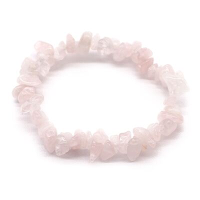 AWCB-05 - Bracciale Chipstone - Quarzo rosa - Venduto in unità 12x per esterno