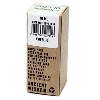 AWEBL-01 - Mélange d'huiles essentielles énergisantes - En boîte - 10 ml - Vendu en 1x unité/s par enveloppe 3