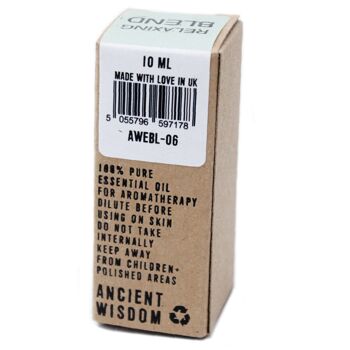 AWEBL-06 - Mélange d'huiles essentielles relaxantes - En boîte - 10 ml - Vendu en 1x unité/s par enveloppe 3