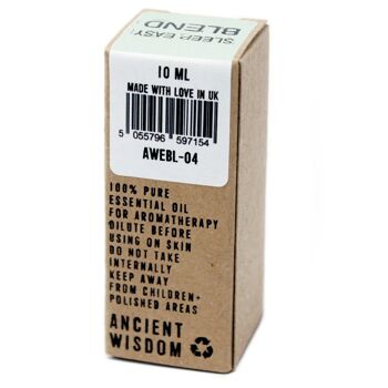 AWEBL-04 - Mélange d'huiles essentielles Sleep Easy - En boîte - 10 ml - Vendu en 1x unité/s par enveloppe 3