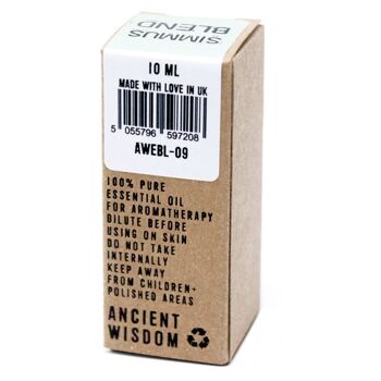 AWEBL-09 - Mélange d'huiles essentielles de Simmus - En boîte - 10 ml - Vendu en 1 unité/s par enveloppe 3