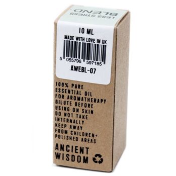 AWEBL-07 - Mélange d'huiles essentielles moins de stress - En boîte - 10 ml - Vendu en 1x unité/s par enveloppe 3