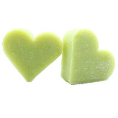 AWGSoap-06EXP - Jabón para invitados en forma de corazón - Té verde - Se vende en 100 unidades/s por exterior
