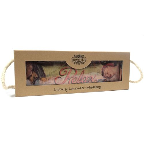 AWHBL-06 - Luxury Lavender Wheat Bag in Gift Box  - Sleeping RELAX - Sold in 1x unit/s per outer