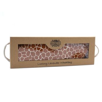 AWHBL-11 - Sac de blé lavande de luxe dans une boîte cadeau - Girafe de Madagascar - Vendu en 1x unité/s par extérieur 1