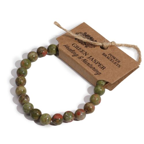 AWPS-09 - Power Bracelet - Green Jasper - Sold in 4x unit/s per outer