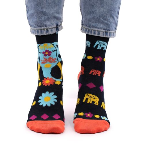 BamS-02F-M - Hop Hare Bamboo Socks  - Lucky Elephant M/L - Sold in 3x unit/s per outer