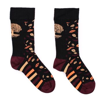 BamS-04F-M - Chaussettes en bambou Hop Hare - Arbre de vie M/L - Vendues en 3x unité/s par extérieur 1