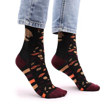 BamS-04F - Chaussettes en bambou Hop Hare - Arbre de vie S/M - Vendu en 3x unité/s par extérieur 1