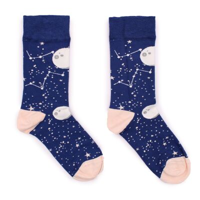 BamS-06F-M - Calcetines de bambú Hop Hare - Moon Walk M/L - Se venden en 3 unidades por exterior