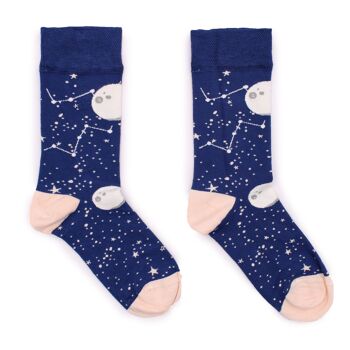 BamS-06F-M - Chaussettes en bambou Hop Hare - Moon Walk M/L - Vendues en 3x unité/s par extérieur 1